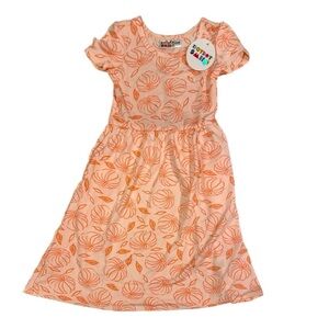 Dot Dot Smile Girls Pumpkin Print Maxi Dress 12/24M - Perfect for Fall